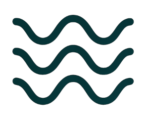 Drei Wellen Symbol innere Anspannung in Leistungssituationen